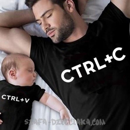 CTRL + C - CTRL + V  - koszulka męska i koszulka dziecięca - ZESTAW