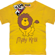mały król ciekawy tshirt dla dziecka - żółty