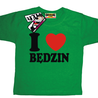 I love Będzin - koszulka dziecięca z nadrukiem, kod: SZDZ00213K 