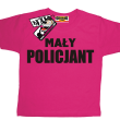mały policjant koszulka dla syna - różowy