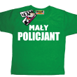 mały policjant koszulka dla syna - zielony