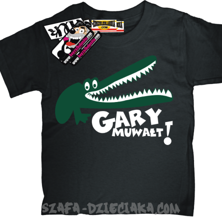 Krokodyl Gary muwałt koszulka do szkoły - czarny