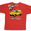 Maluch Fiat 126p super tshirt dziecięcy - czerwony