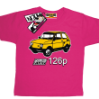 Maluch Fiat 126p super tshirt dziecięcy - różowy