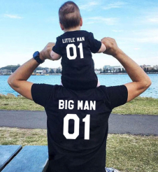  Big Man - Little Man - koszulka męska i koszulka dziecięca - ZESTAW