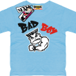 Bad boy mały mięśniak koszulka z nadrukiem - sky blue