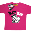 Bad boy mały mięśniak koszulka z nadrukiem - pink