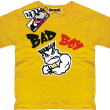 Bad boy mały mięśniak koszulka z nadrukiem - yellow