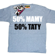 50% mamy 50% taty koszulka dla dziecka - melanż