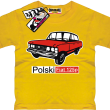 Duży Fiat 125p koszulka dziecięca - żółty