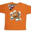Pięść rozdzierająca koszulkę oryginalny tshirt dziecięcy - pomarańczowy