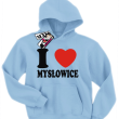 I love Mysłowice - bluza dziecięca - błękitny