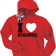 I love Mysłowice - bluza dziecięca - czerwony