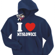 I love Mysłowice - bluza dziecięca - granatowy