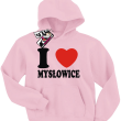 I love Mysłowice - bluza dziecięca - różowy
