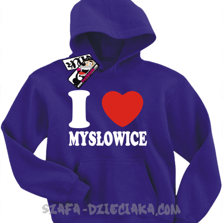 I love Mysłowice - bluza dziecięca - fioletowy
