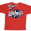 Air force one samolot wojskowy świetna koszulka dla syna - czerwona