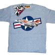 Air force one samolot wojskowy świetna koszulka dla syna - melanżowa
