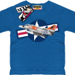 Air force one samolot wojskowy świetna koszulka dla syna - niebieska