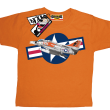 Air force one samolot wojskowy świetna koszulka dla syna - pomarańczowa