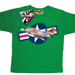 Air force one samolot wojskowy świetna koszulka dla syna - zielona