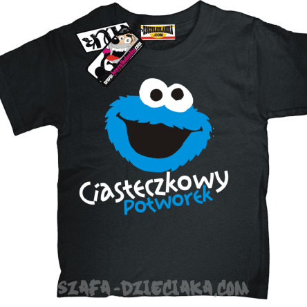 Ciasteczkowy potworek  tshirt z nadrukiem - czarna