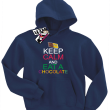 Keep Calm and Eat a Chocolate - bluza dziecięca - granatowy