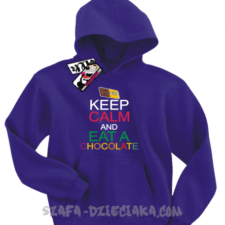 Keep Calm and Eat a Chocolate - bluza dziecięca - fioletowy