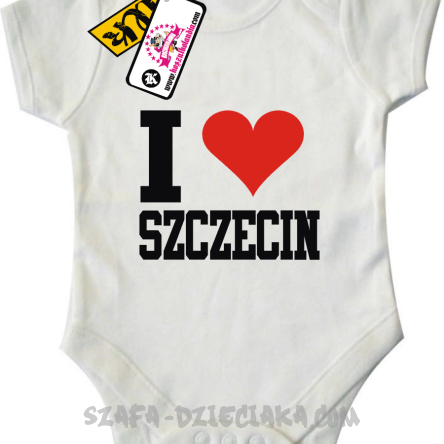 I love Szczecin - niepowtarzalne body dziecięce - biały