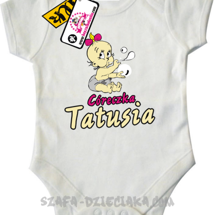 Córeczka tatusia świetne dziecięce body - white