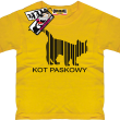 Kot paskowy zabawny dziecięcy tshirt - żółty
