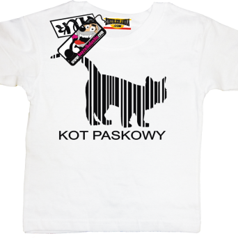 Kot paskowy - zabawny dziecięcy tshirt, kod: SZDZ00057K