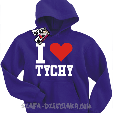 I love Tychy bluza dla małego tyszanina - fioletowy