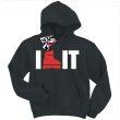 I like it świetna dziecięca bluza z nadrukiem - black