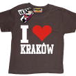 I love Kraków koszulka dziecięca - brown