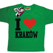 I love Kraków koszulka dziecięca - green