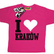 I love Kraków koszulka dziecięca - pink
