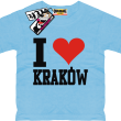 I love Kraków koszulka dziecięca - sky blue