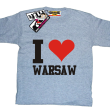 I love Warsaw oryginalna dziecięca koszulka - melange