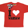 I love Warsaw oryginalna dziecięca koszulka - red