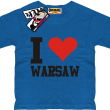 I love Warsaw oryginalna dziecięca koszulka - royal blue