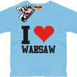 I love Warsaw oryginalna dziecięca koszulka - sky blue