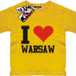 I love Warsaw oryginalna dziecięca koszulka - yellow