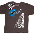 Snowboard mountain kids koszulka dziecięca - brown