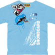 Snowboard mountain kids koszulka dziecięca - sky blue