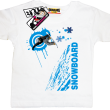 Snowboard mountain kids koszulka dziecięca - white