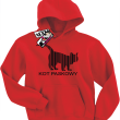 Kot paskowy zabawna bluza dziecięca - czerwony
