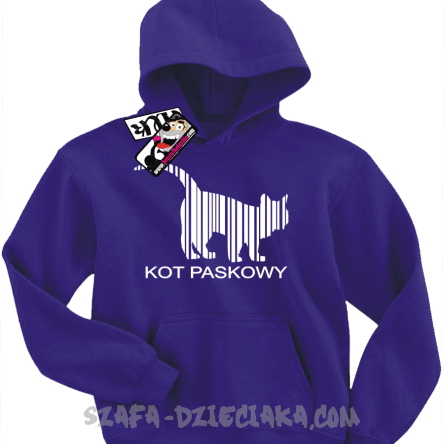 Kot paskowy zabawna bluza dziecięca - fioletowy