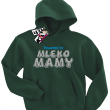 Powered by mleko mamy zabawna dziecięca bluza z nadrukiem - bottle-green