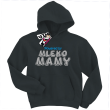 Powered by mleko mamy zabawna dziecięca bluza z nadrukiem - black